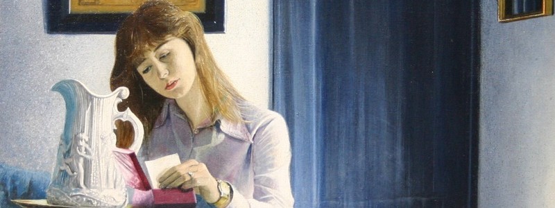 Girl Reading A Note by Richard Harby Girl Reading A Note by Richard Harby